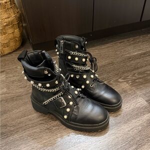 Zara Black Studded Women's Boots